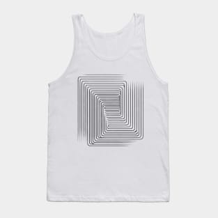 Not Perfect Visuals | Minimalist Black Lines  | Optical Illusion Tank Top